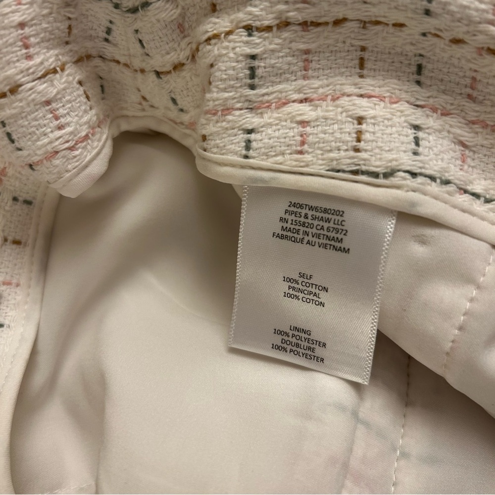 Veronica Beard Jazmin Cotton Tweed Shorts in Ivory Multi Size 4 - Picture 8 of 8